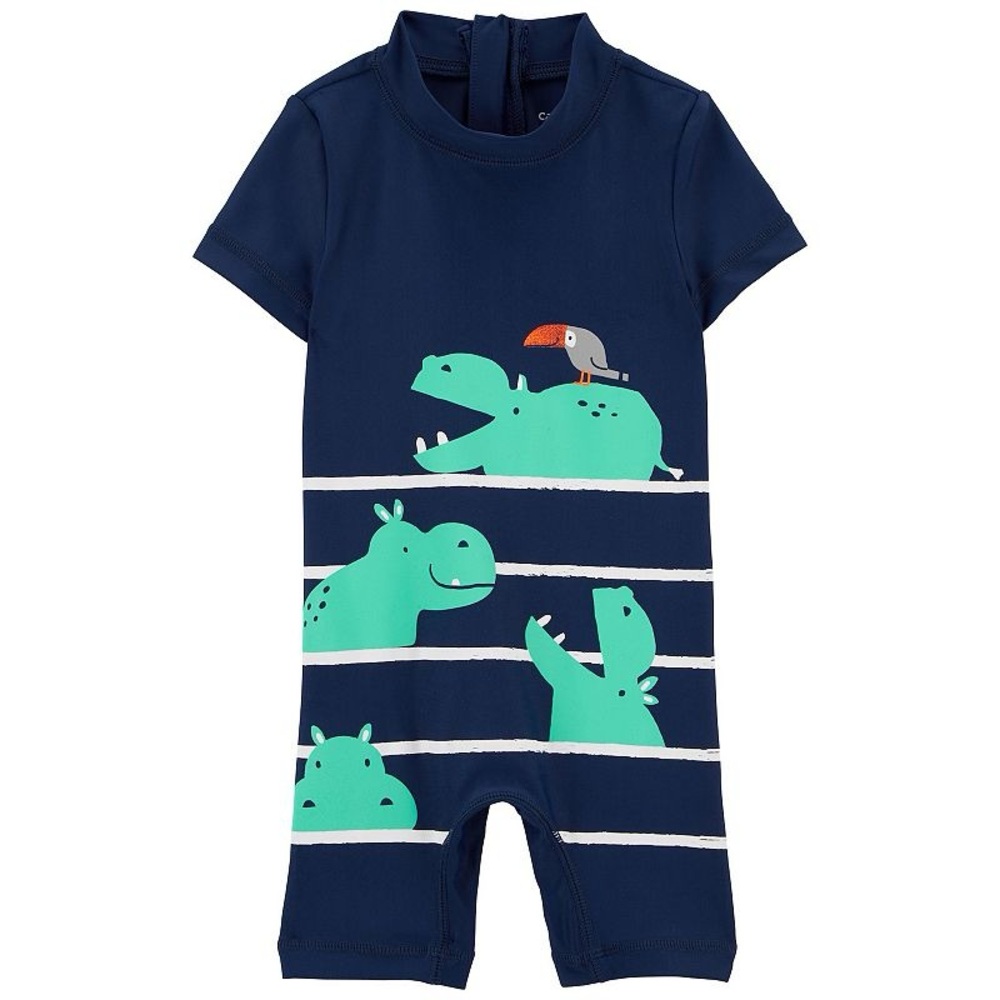 Carter’s Hippopotamus One Piece Rashguard Swimsuit 18 months